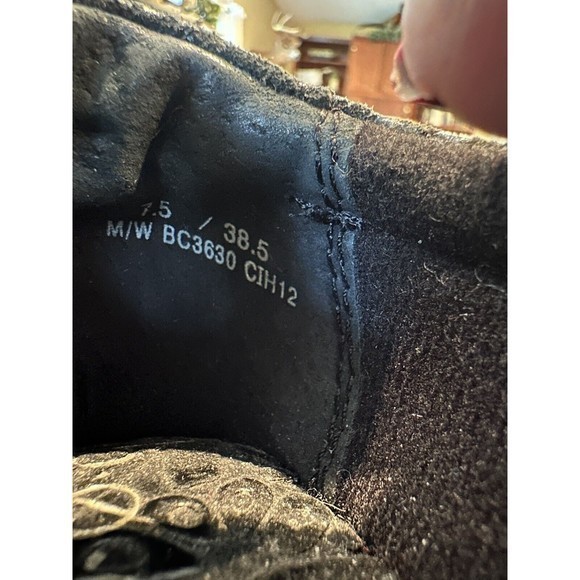 BOC Born Peggy Paisley Clog Black Embossed Leather Professional Work Shoe Sz 7.5 - Picture 6 of 6